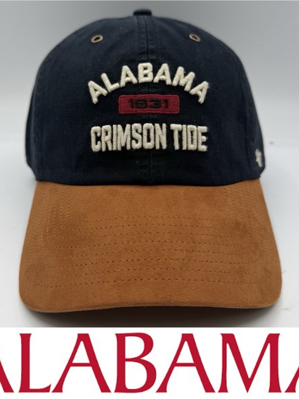Alabama Crimson Tide Two-Tone Baseball Cap - Navy & Brown ❤️ NWT Brand 47